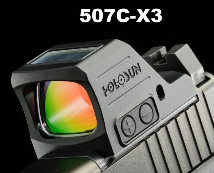 Коліматорний приціл пістолетний Holosun HS507C-RD X3 Red Dot точка 2 MOA + коло 65 МОА HS507C-X3-RD фото